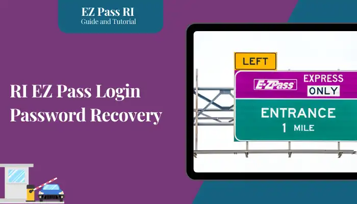 RI EZ Pass Login Password Recovery